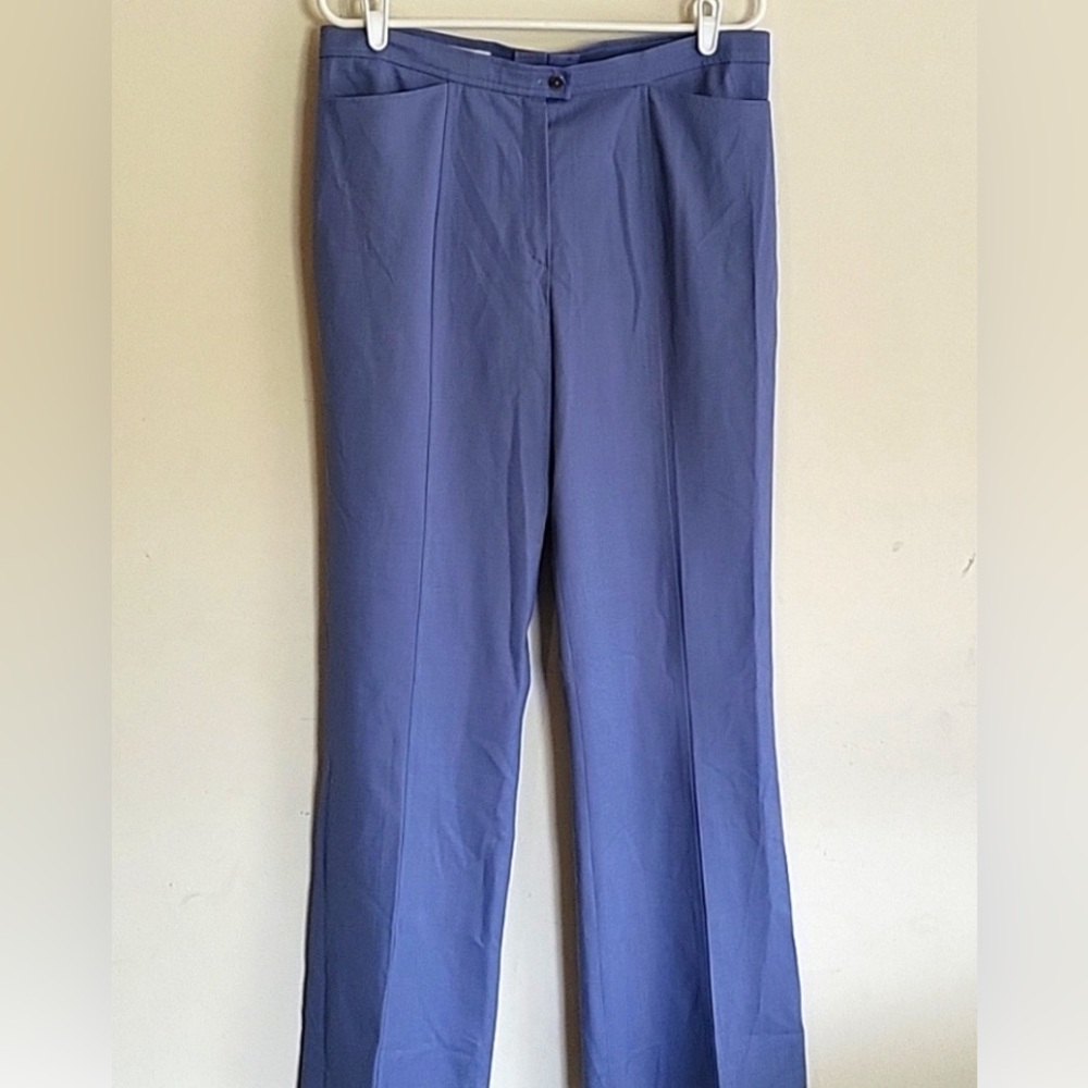 Escada wool dress pants medium blue size 44  approx a 12 or 14  US trousers.